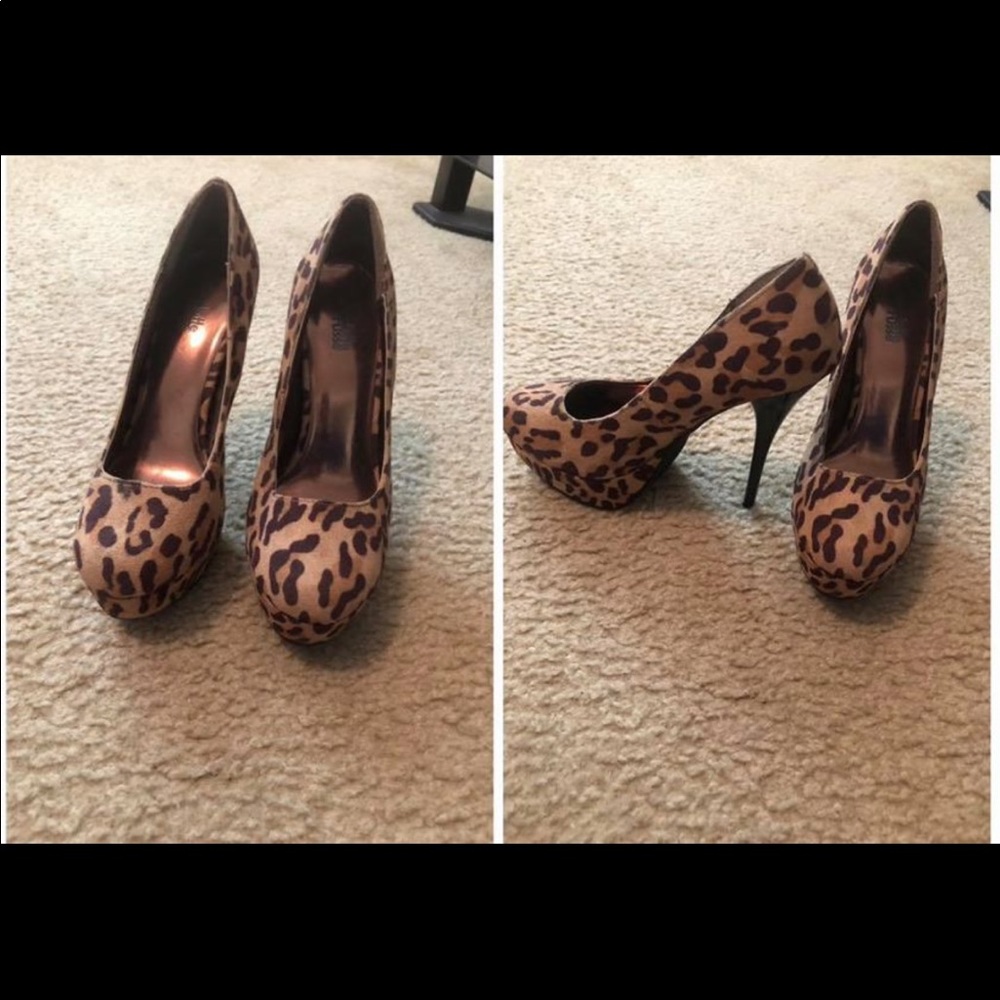 Leopard Print Closed Toe with Heel